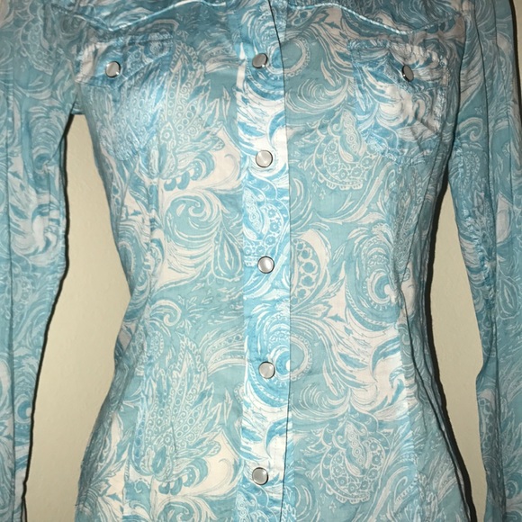 Banana Republic beautiful paisley button down long sleeve - Picture 8 of 8